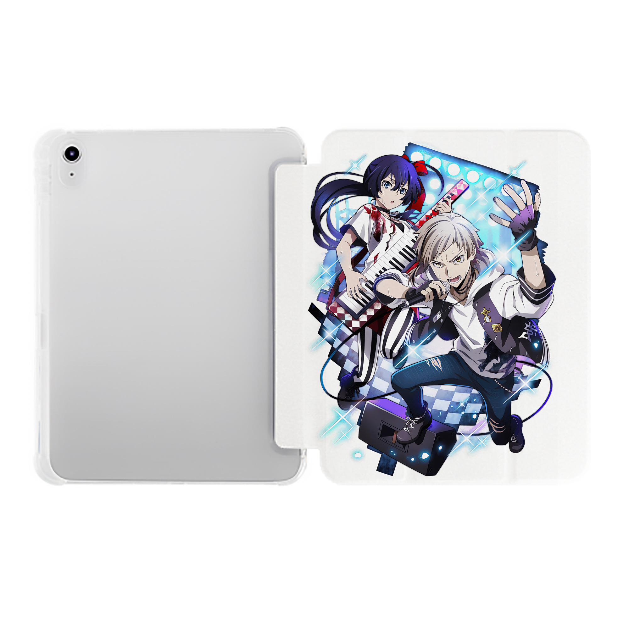 （画像用） 文豪ストレイドッグス Bungo Stray Dogs IPad ケース ペン収納付き 三つ折りスタンド PUレザー×シリコン 対応機種9.5/10.5/10.9インチ